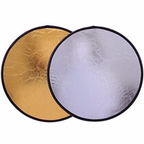 30cm small double - sided gold and silver reflector panel does not drop powder photography two - color reflective panel portable bag