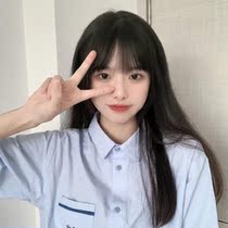 Headgear wig female long hair full head straight hair emulated scalp Natural net red 100 Lapped Temperament Fix Face air Liu Hai