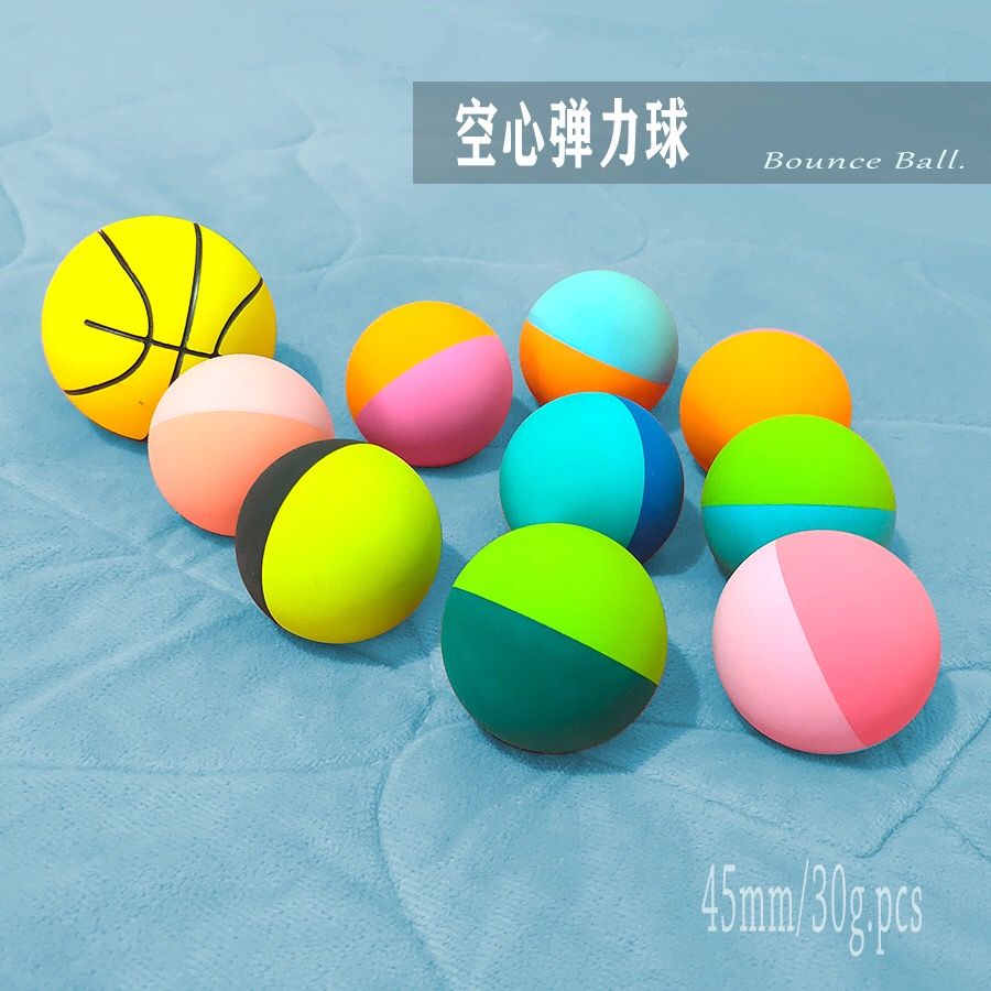45mm Rubber Hollow Balls Beginners Foundation Training Squash High Elastic Children Toy Ball Printable Logo-Taobao