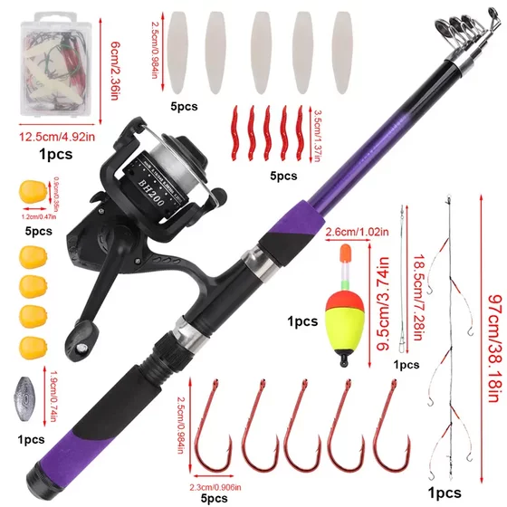 FTK SEA ROD SET CASTING ROD 1.8 미터 텔레스코픽 루어 휴대용 초보자 조합 소프트 미끼 잉어 낚시 크로스 국경 도매 FTK SEA ROD SET CASTING ROD 1.8 미터 텔레스코픽 루어 휴대용 초보자 조합 소프트 미끼 잉어 낚시 크로스 국경 도매