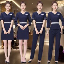 Foot therapist work clothes cover the stomach foot massage beautician uniform sauna massage technician work clothes dress