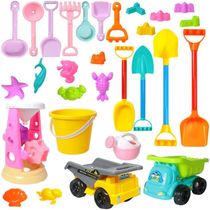 Childrens beach toy suit baby play water sand leaking sicklesenna seed sand play with sand big number shovel beach barrel tool