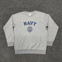 Spring autumn and winter U.S. Naval Academy NAVY long-sleeved loose retro American velvet college style vintage sweatshirt