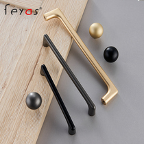 Nordic Wardrobe Handle Black Modern Minimalist Cabinet Door Handle Upscale Cabinet Slim Drawer Small Handle