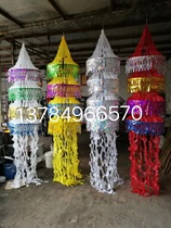 Manufacturer direct sales (large gourd hata) Fuantang Funeral funeral simulation folding umbrella stand cloth wreath