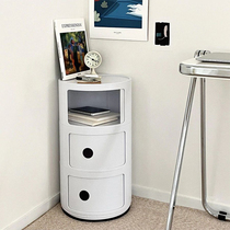 Korea ins net red bed head cabinet modern minimalist white round creative small cabinet mini easy plastic side cabinet