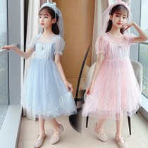 Chao Brand Korean children's dress The new girl Yanqi Xueqi love Princess Sasha skirt in summer 2022