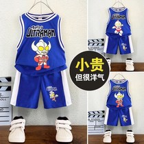 Ottman's new boy summer suit 2022 boy costume boy vested clothes child handsome shorts suit