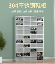 Stainless steel shoe cabinet dustless purification workshop shoe changing stool food factory staff multi-layer single double shoe cabinet