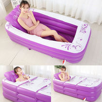 Bath bucket double adult inflatable bathtub household large thickened folding bath bucket childrens bath tub bath bucket