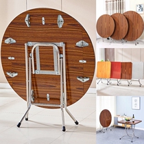 Round Home Folding Table Simple Solid Wood Dining Large Round Table Small Family Type Square Mahjong Dual-use Table