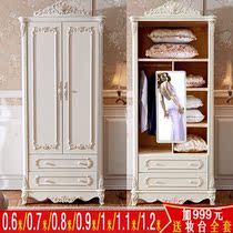 Eurostyle two-door three-door wardrobe bedroom wardrobe accommodating custom small closet single door double door beauty salon wardrobe white