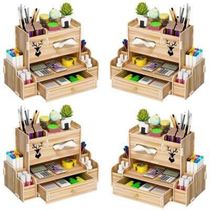 Art student pen holder multi-functional stationery storage box small big high school students school supplies desktop artifact good things