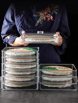 Transparent tea leaf jar home big number storage tea seal Puer white tea cake rack containing box tea packaging box moisture protection