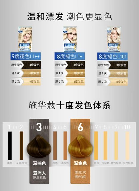 施华蔻live染发剂染发膏101女葡萄紫蓝黑雾霾灰红粉橘色在家染_爱购网