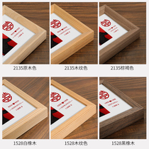 Couple and wife photo frame holds commemorative customization of marriage book registration of this license document collection
