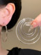 2025 New Earrings 925 Silver Needle Light Luxury High End Circle Earrings Plain Circle Earring Square Face 큰 귀걸이 2025 New Earrings 925 Silver Needle Light Luxury High End Circle Earrings Plain Circle Earring Square Face 큰 귀걸이