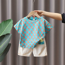 Boys' summer suit Children's suit Summer 2022 new boy's masculinity children's clothing handsome baby summer clothes tide