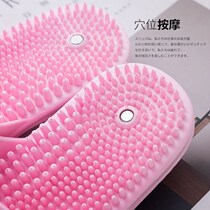 Finger press plate slipper male and female foot therapy acupoint sandal sandal lovers plantar home non-slip bathing slippers a