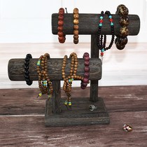 Jewelry Key Rack Solid Wood Vin Play Bracelet Containing Rack Bracelet Hair Hoop Rack Hand Chain Ornament Show Shelf Buddha Pearl