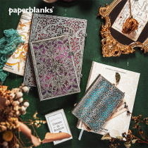 paperblanks Ancient silver window grille notebook Imitation hollow silver silk hand account thickened notepad Creative vintage fine stationery Large book Medium book Small book Horizontal line wired acid-free paper inner page gift
