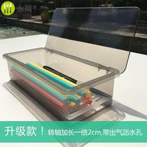 Spoon-covered spoon fork chopstick box chopsticks long cage manually commercial asphalt to put chopstick cylinders