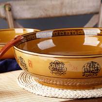 Hair Dough Basin with lid Home Ceramics Jingde Town Thickened Old Knead Basin Big Porcelain Basin and Faceted Pelvis Egg Basin