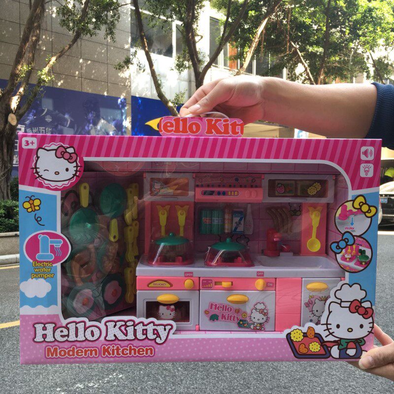 Xiaoling Toy Hello Kitty Children Cooking Baby Cooking Tableware
