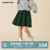 livheart kids tide girl big girl lamb short skirt autumn winter a word short skirt children girl winter