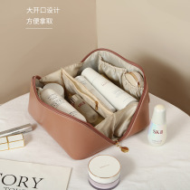 Large-capacity makeup package female in the new large open makeup package PU advanced daily necklace package