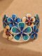925은 Cloisonne 에나멜 꽃 같은 고리 대기 대기 레트로 민족 스타일 조절 가능한 색인 손가락 실버 플레이트 925은 Cloisonne 에나멜 꽃 같은 고리 대기 대기 레트로 민족 스타일 조절 가능한 색인 손가락 실버 플레이트
