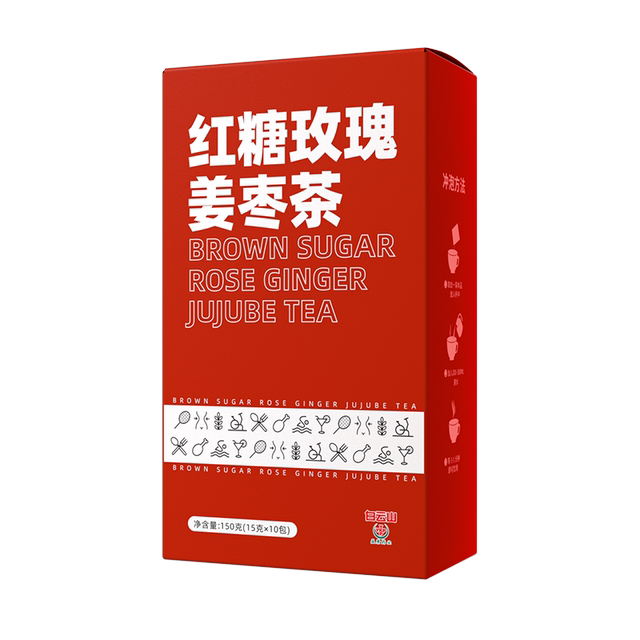 盈康药业红糖姜茶大姨妈生姜汁红糖水独立小袋装150g玫瑰姜栆茶包