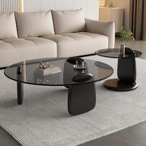 Dongwo mighty coffee table living room home light luxury Italian simple tea table creative round combination glass coffee table table