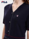 Fila 공식 여성 드레스 2023 가을 v- 넥 단축 꼰 주름 스 플린트 캐주얼 스커트 Fila 공식 여성 드레스 2023 가을 v- 넥 단축 꼰 주름 스 플린트 캐주얼 스커트