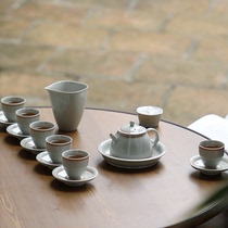 (Suning Self-operated) Songyue Pot Large Set Ice Table Glaze Retro Tea Set Complete Teapot Teacup Gift 2858