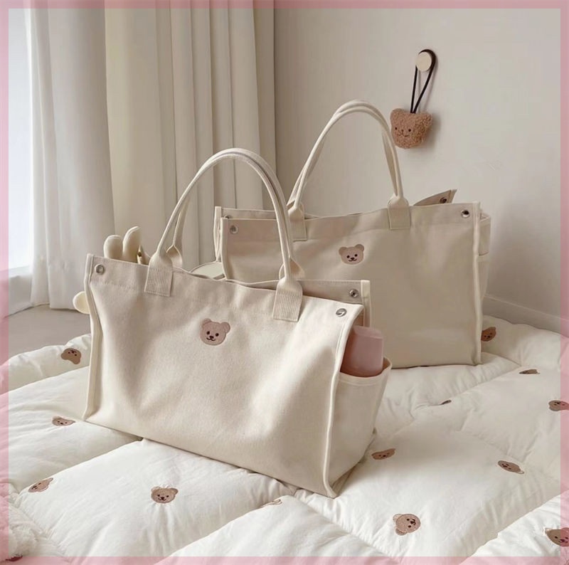 South Korea Ins mommy bag 2023 new and versatile large capacity outgoing mother and baby bag hand canvas mother-to-baby bag-Taobao