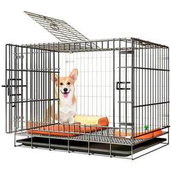 Dog cage, medium dog kennel, toilet integrated, small dog dog cage, iron mesh, pet cage, does not take up space, indoor home