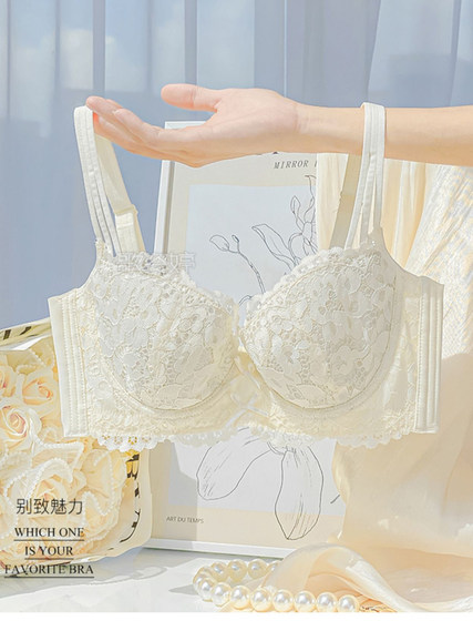 Soft steel ring, large chest, small underwear, women's thin and large-sized adjustable collection and anti sagging bra, gathered bra Soft steel ring, large chest, small underwear, women's thin and large-sized adjustable collection and anti sagging bra, gathered bra