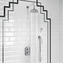 Butterfly Bathroom British Original Dress Outlet Concealed Shower full copper Entrance Wall-style Thermostatic Retro Shower single to retro wind