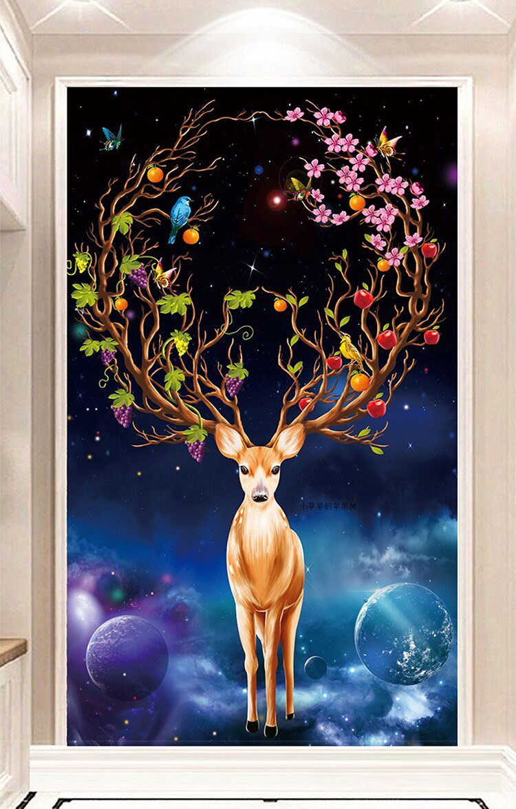 北欧玄关壁画过道走廊装饰墙纸自粘现代简约3d立体背景墙壁纸墙布