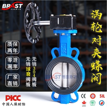 T wafer type turbo butterfly valve D371XP D371X-10 16Q ball mill 304 QT450 plate EPDM seat