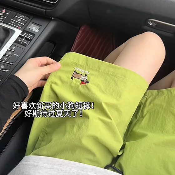 Dopamine sports quick-drying pants trendy brand loose sausage dog embroidered beach pants summer casual shorts waterproof over knees
Dopamine sports quick-drying pants trendy brand loose sausage dog embroidered beach pants summer casual shorts waterproof over knees
