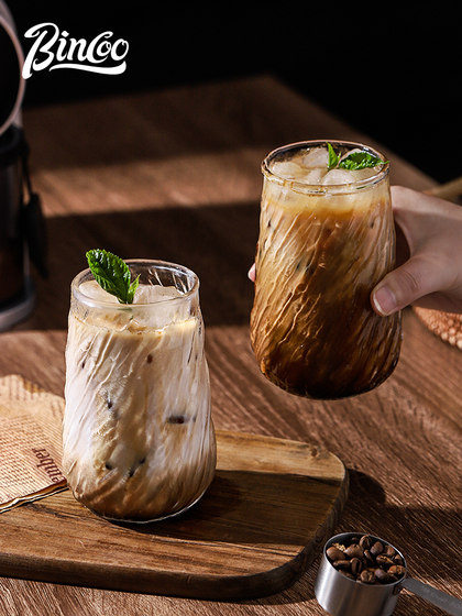 Bincoo Coffee Cup 고급 절묘한 레트로 아메리칸 더티 유리 컵 애프터눈 티 이탈리아 농축 라떼 컵 Bincoo Coffee Cup 고급 절묘한 레트로 아메리칸 더티 유리 컵 애프터눈 티 이탈리아 농축 라떼 컵