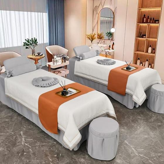 Beauty salon single light luxury massage bed high-end beauty bed cover four-piece set wash-hair bed cover four seasons universal
Beauty salon single light luxury massage bed high-end beauty bed cover four-piece set wash-hair bed cover four seasons universal