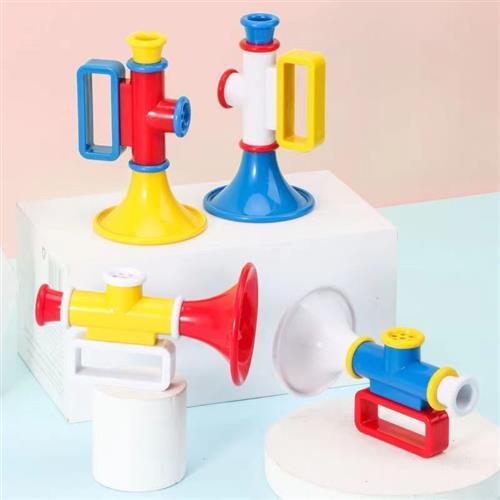 Shivering with the same child trumpet Toy toy Baby Early teaching Percussion Instrumental Baby Funny Stomp Whistle Blow Harmonica-Taobao