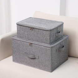 2024 New Folding Soft Cover Storage Box Fabric Zipper Sealed Clothes Organizing Box No Odor Washable Underwear Storage Box