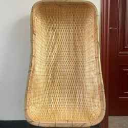 Bamboo basket, old-fashioned rectangular dustpan, wicker basket, food storage basket, wicker