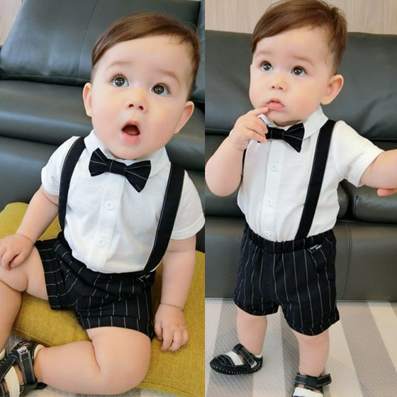 Infant and toddler baby 100-day year old dress summer boy grabs week suit thin boy birthday Y-day suit gentleman
Infant and toddler baby 100-day year old dress summer boy grabs week suit thin boy birthday Y-day suit gentleman