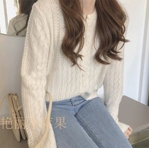 Cashmere cardigan womens 2020 spring and Autumn new thin hollow short sweater wool loose thin knitted jacket round neck