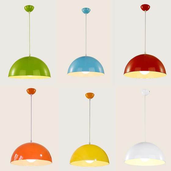 Modern simple restaurant study clothing store lamp personalized creative color hotel single head pot lid semi-circle retro chandelier
Modern simple restaurant study clothing store lamp personalized creative color hotel single head pot lid semi-circle retro chandelier